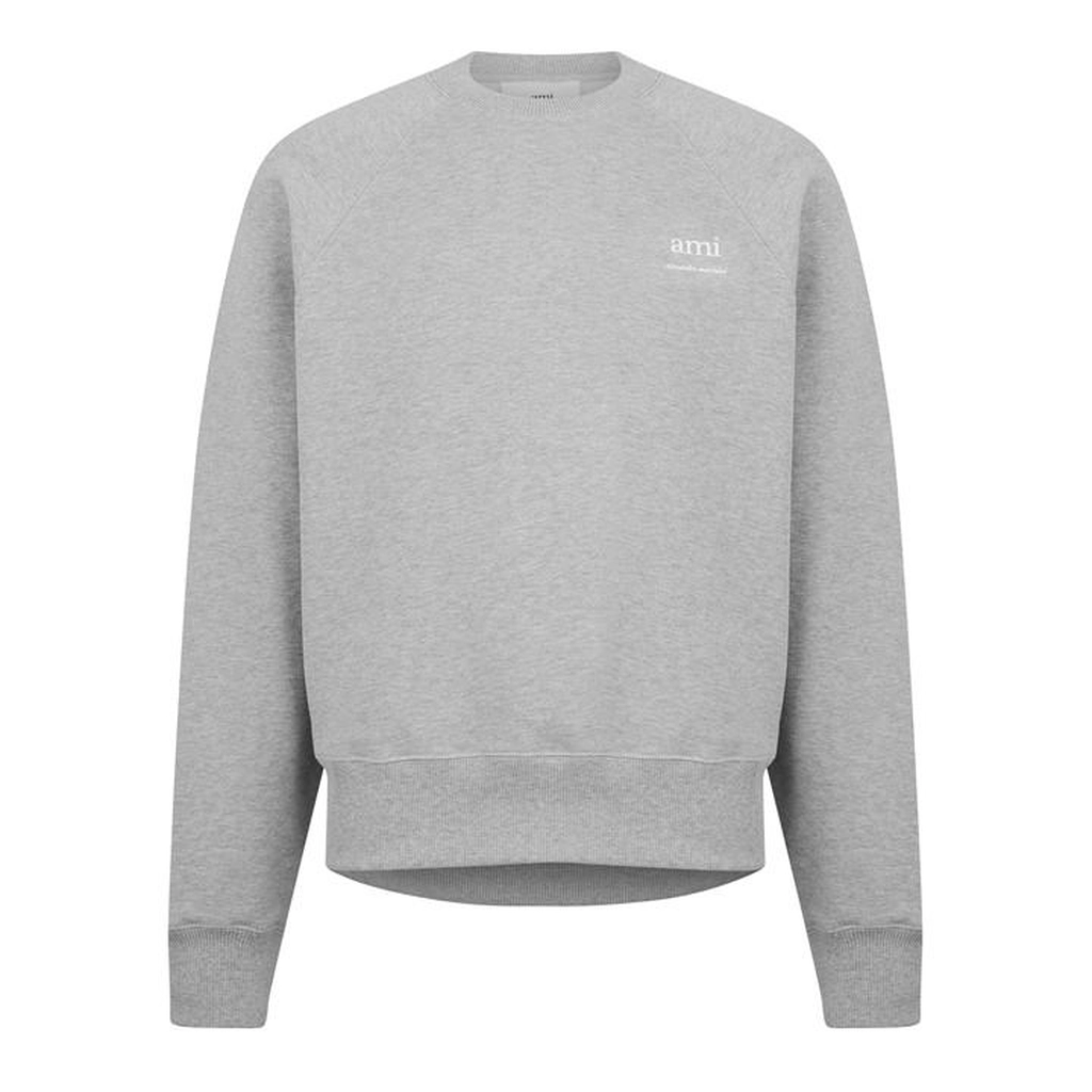 AMI Paris Logo Print Sweatshirt - Grey